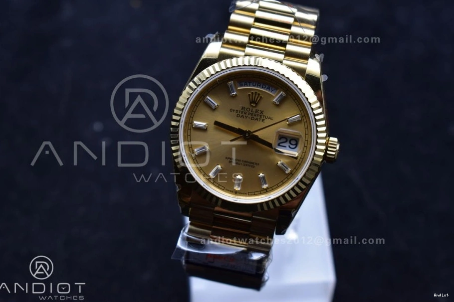 904L Weight) Diamond QF YG vr3255 with V5 Stick President 36 Best Steel Dial Gold DayDate on Bracelet Edition (Gain 0516